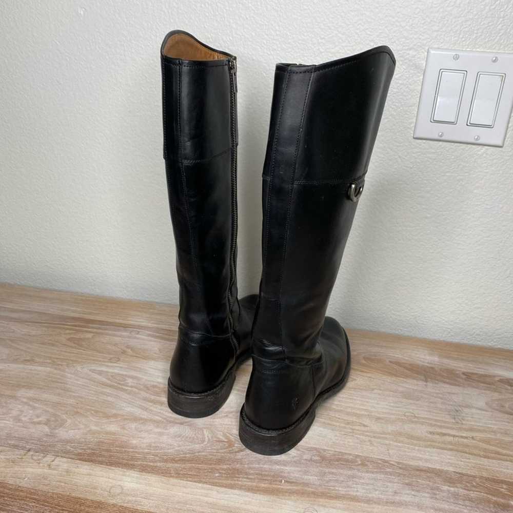 Frye Black Leather Womens Riding Boots size 6 - image 3