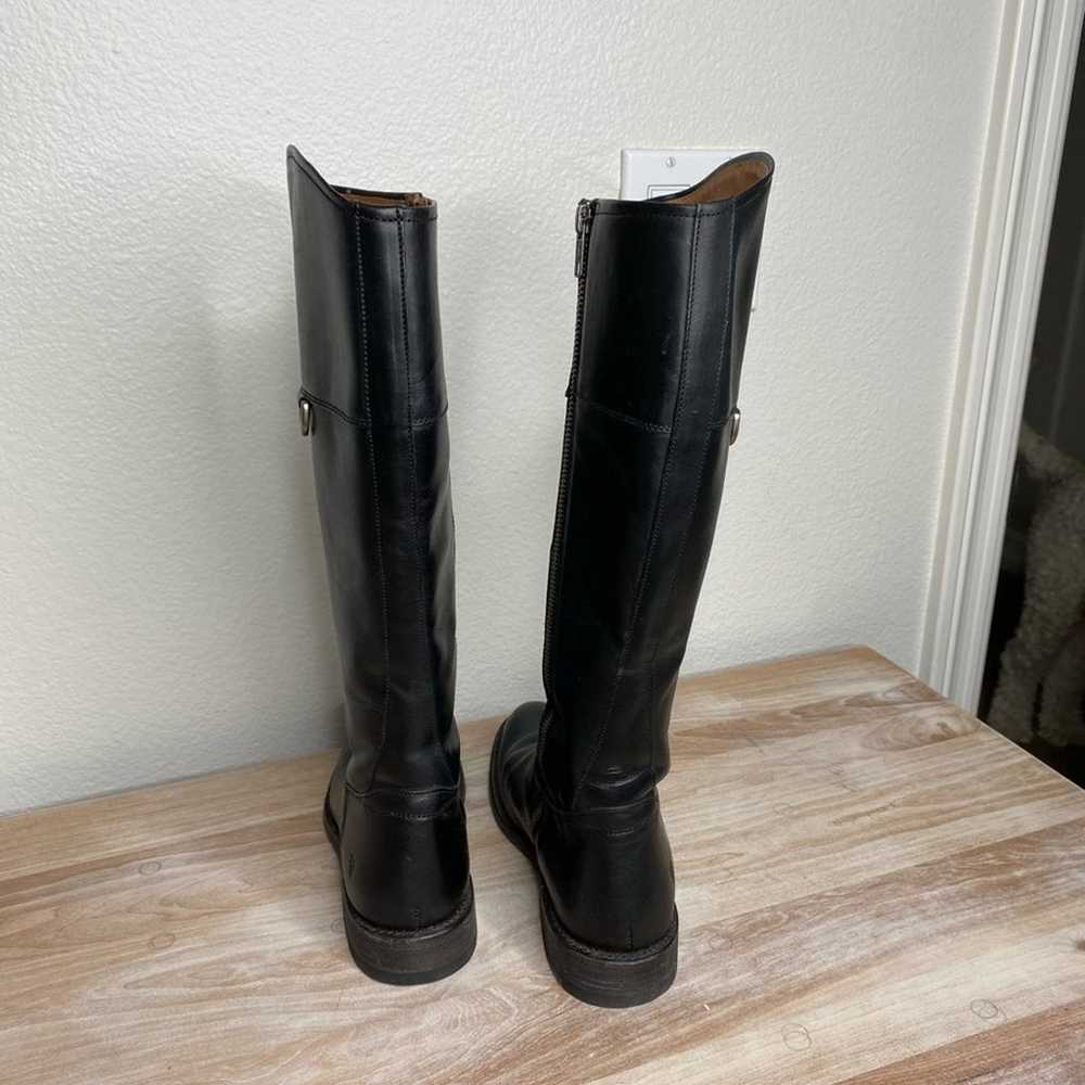 Frye Black Leather Womens Riding Boots size 6 - image 4