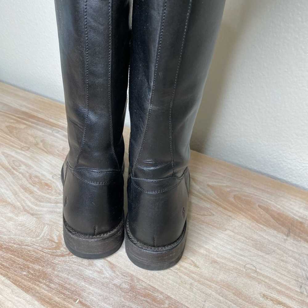 Frye Black Leather Womens Riding Boots size 6 - image 6