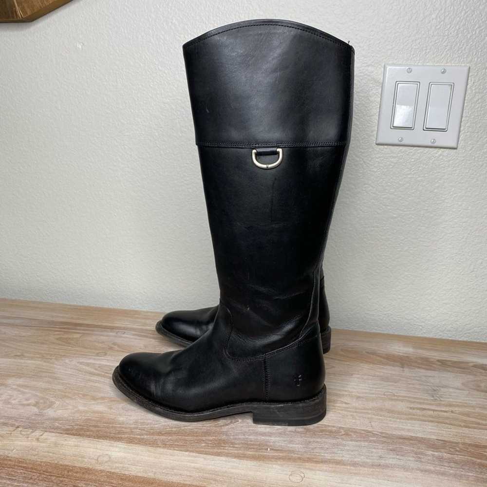 Frye Black Leather Womens Riding Boots size 6 - image 7
