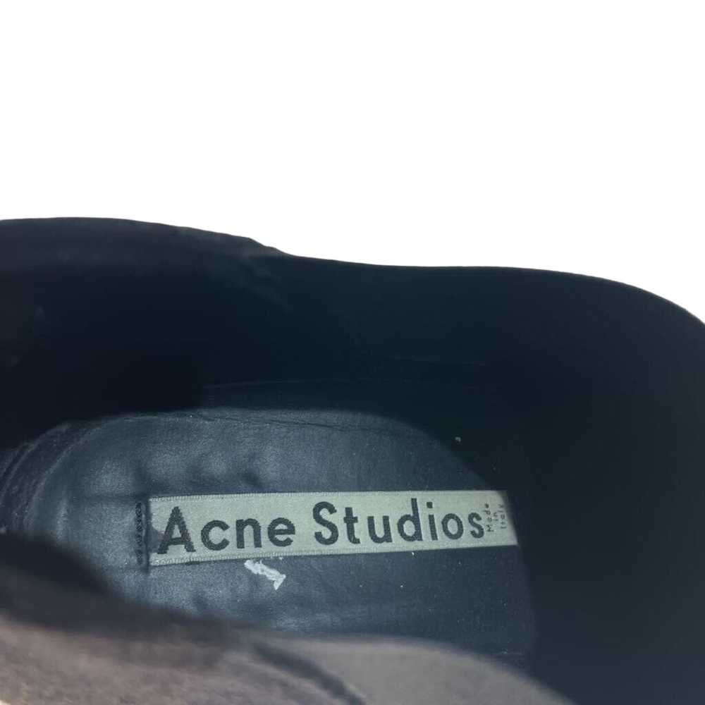 Acne Studios Womens Silo Chelsea Boots Black Sued… - image 4