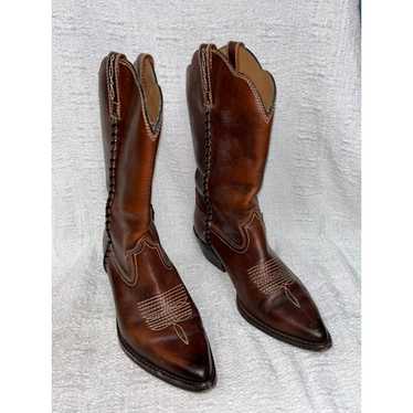 Patricia Nash Women's Brown Leather Western Boots 