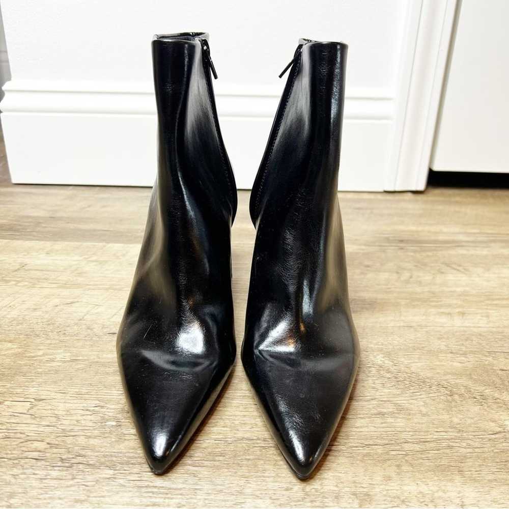 NEW ZARA Geometric Heel Ankle Boots 7.5 Black - image 2