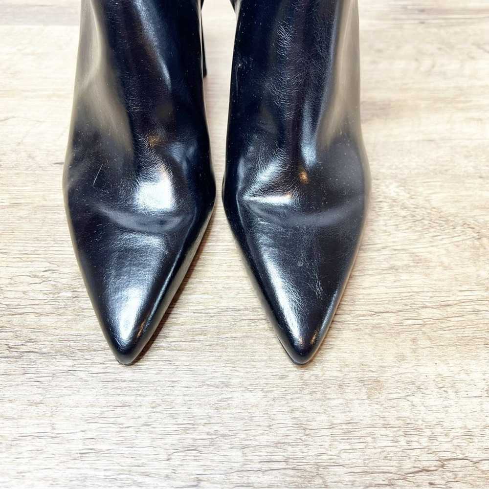 NEW ZARA Geometric Heel Ankle Boots 7.5 Black - image 3