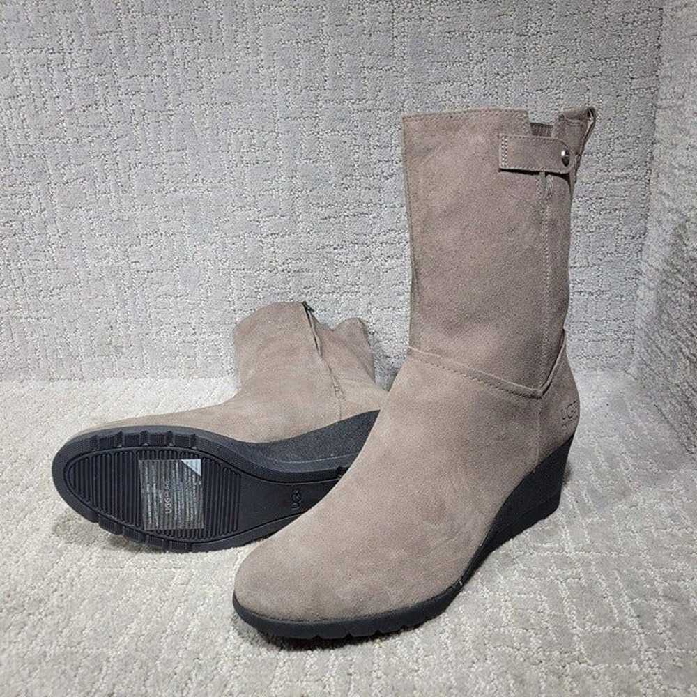 Ugg Potrero Women's Size 11 Gray Suede Wedge Side… - image 2