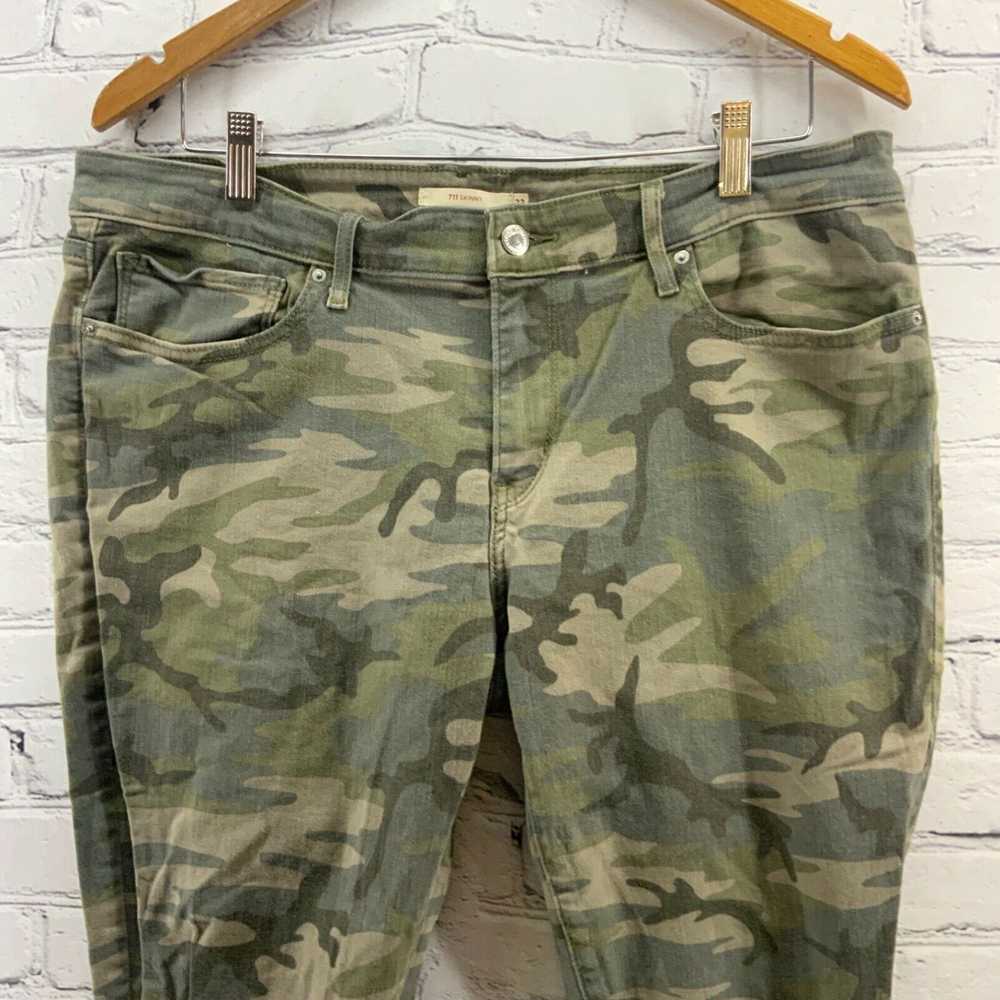 Levi's Levis 711 Skinny Jeans Camo Green Womens S… - image 2