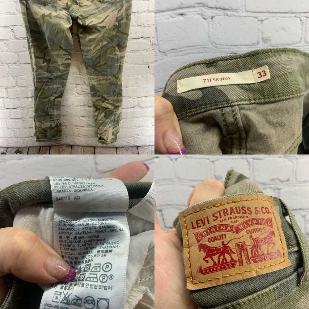 Levi's Levis 711 Skinny Jeans Camo Green Womens S… - image 4