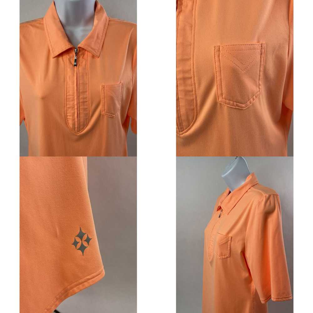 Vintage Jofit Polo Shirt Womens Small Orange Quar… - image 4