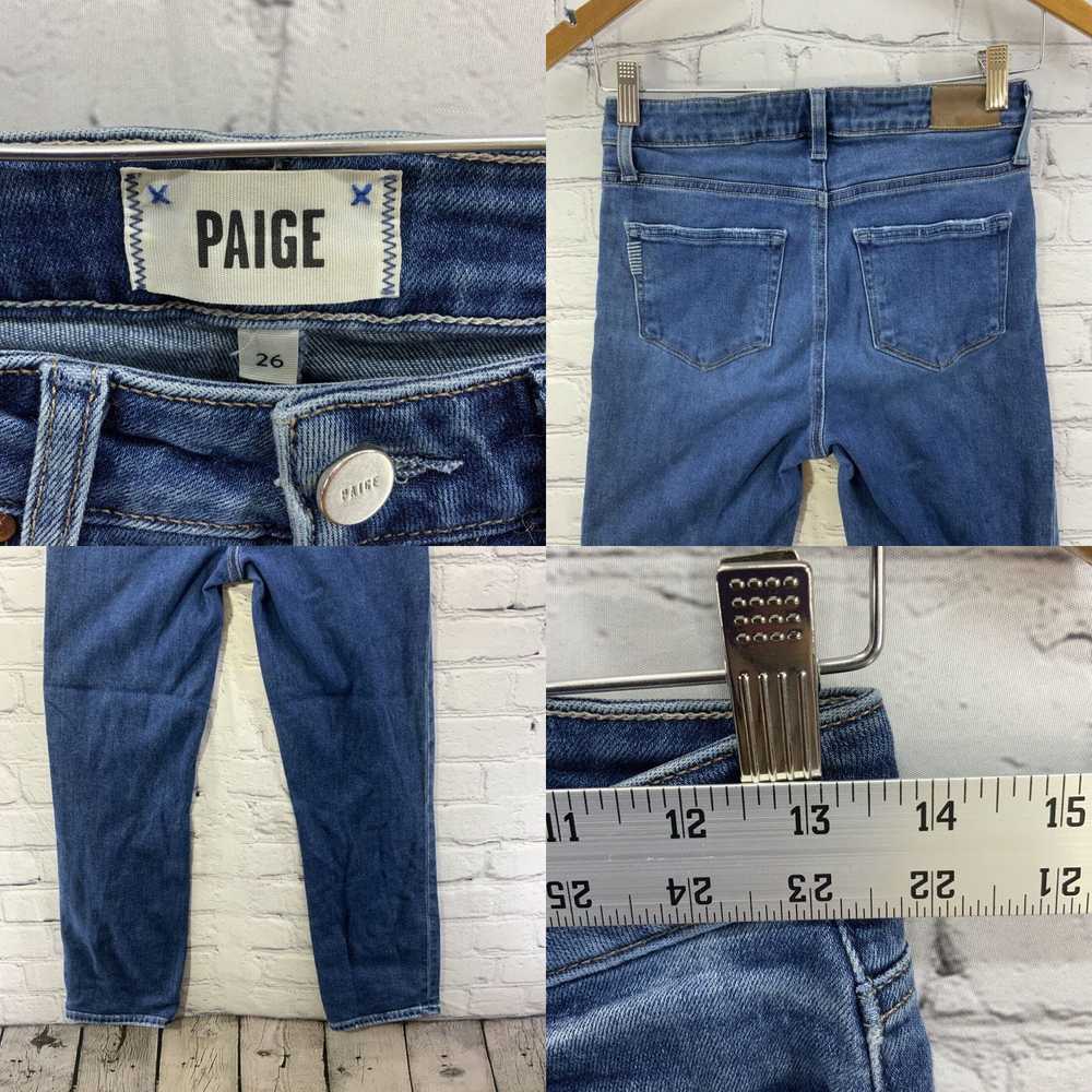 Paige Paige Blue Jeans Womens Waist Sz 26 Faded W… - image 4