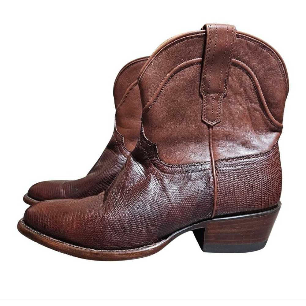 Tecovas The Casey Bourbon Lizard Leather Western … - image 1
