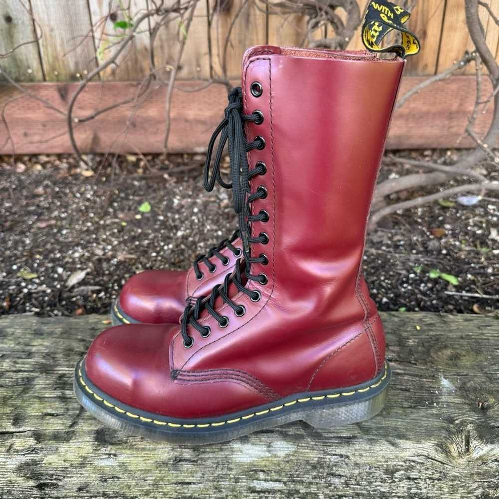 Dr Martens 1940 Steel Toe Cherry Red Combat Boots… - image 3