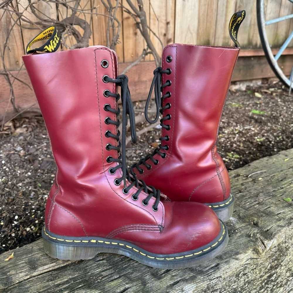 Dr Martens 1940 Steel Toe Cherry Red Combat Boots… - image 6