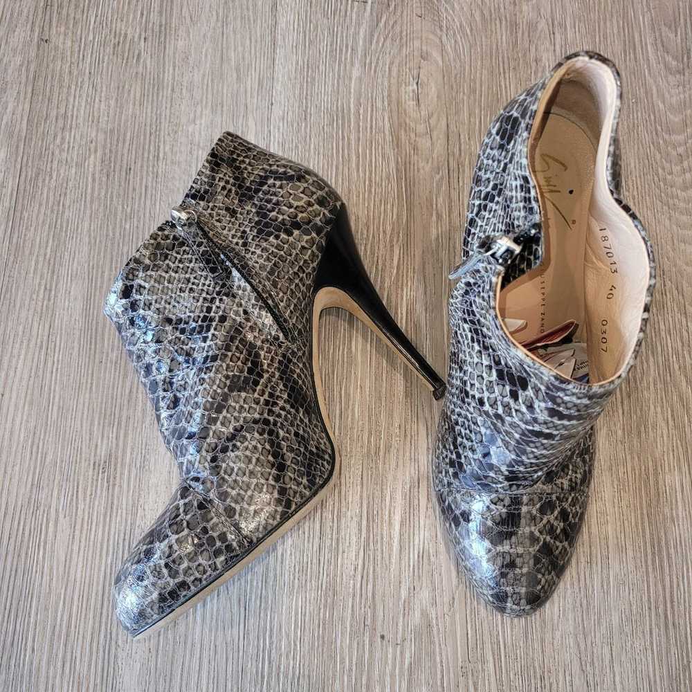 Giuseppe Zanotti Snakeskin & leather booties shoes - image 3