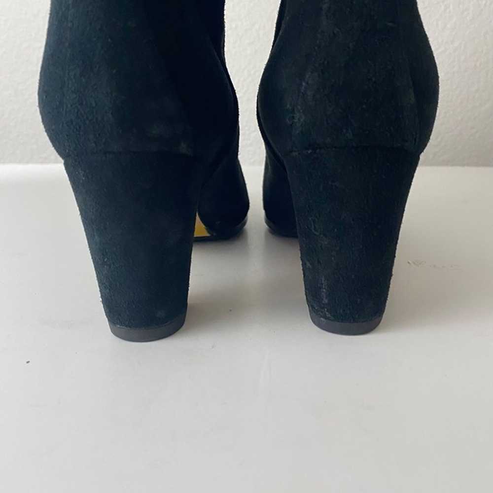 Manolo Blahnik Black Suede Boots w Heel Shoes - image 9
