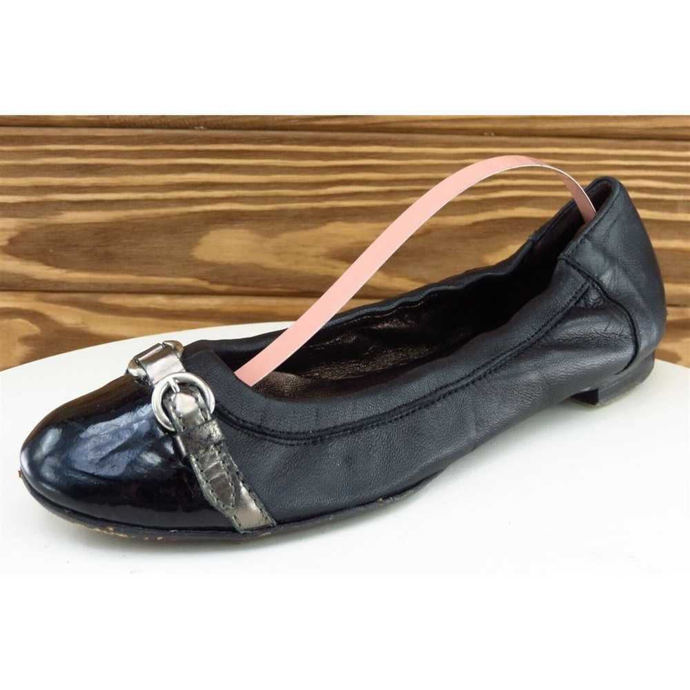 AGL Women Sz 37.5 M Black Ballet Leather Shoes - image 1