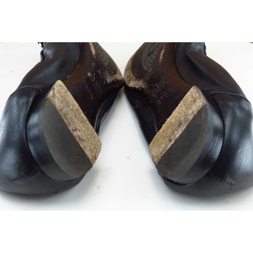 AGL Women Sz 37.5 M Black Ballet Leather Shoes - image 6