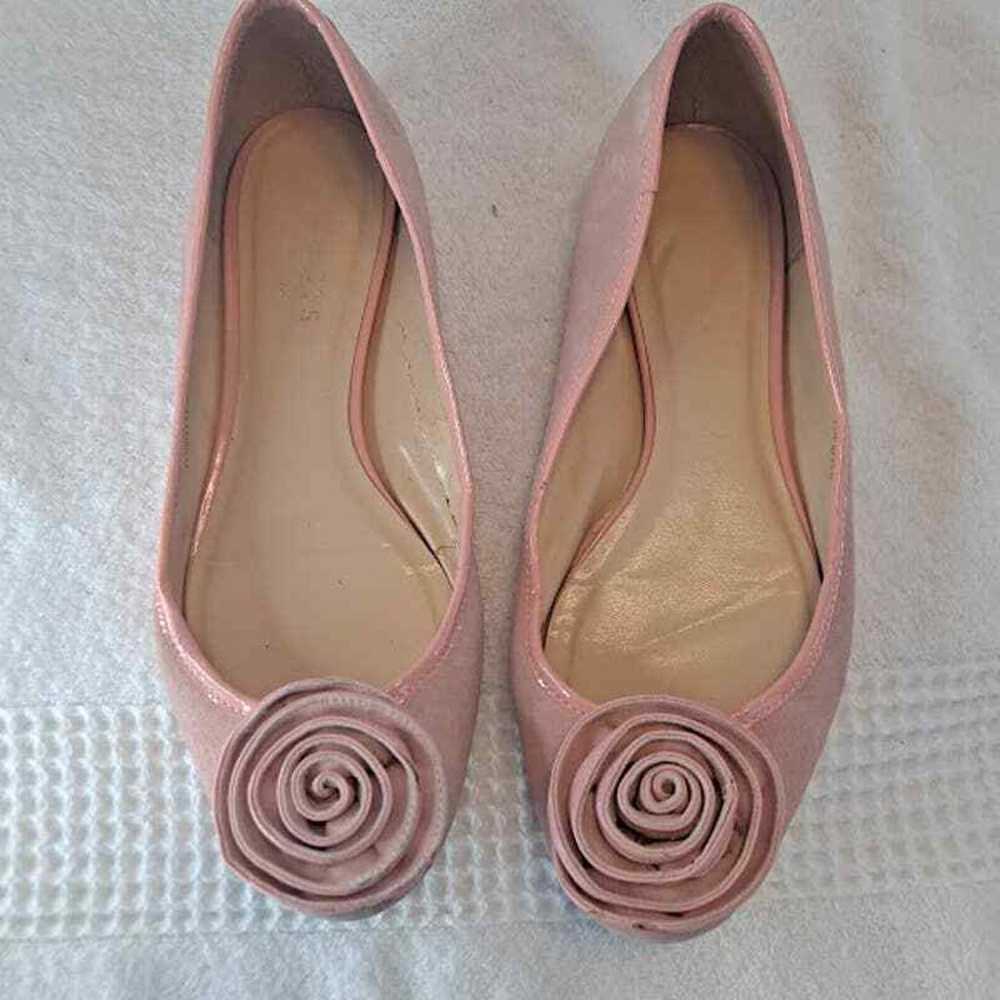 Talbots Ballet Flats 8.5B Pink Suede Leather Pate… - image 1