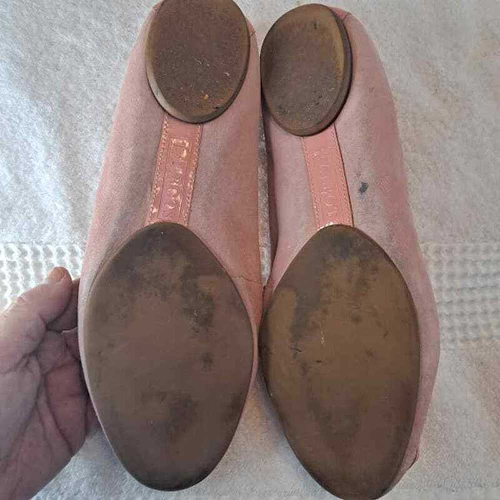 Talbots Ballet Flats 8.5B Pink Suede Leather Pate… - image 4