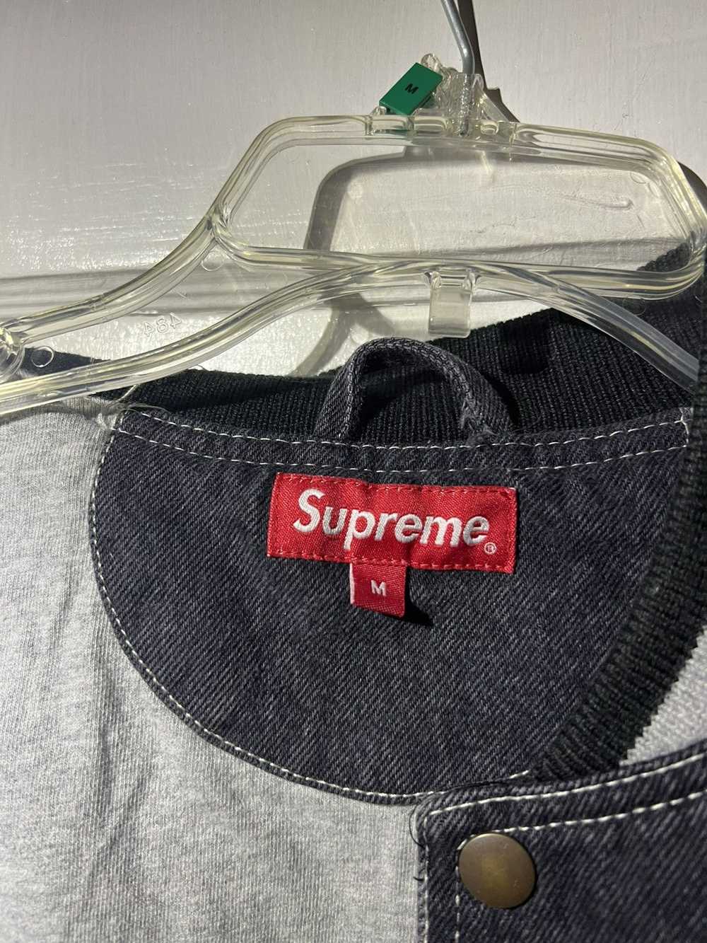 Supreme Supreme Denim Varsity Jacket - image 3