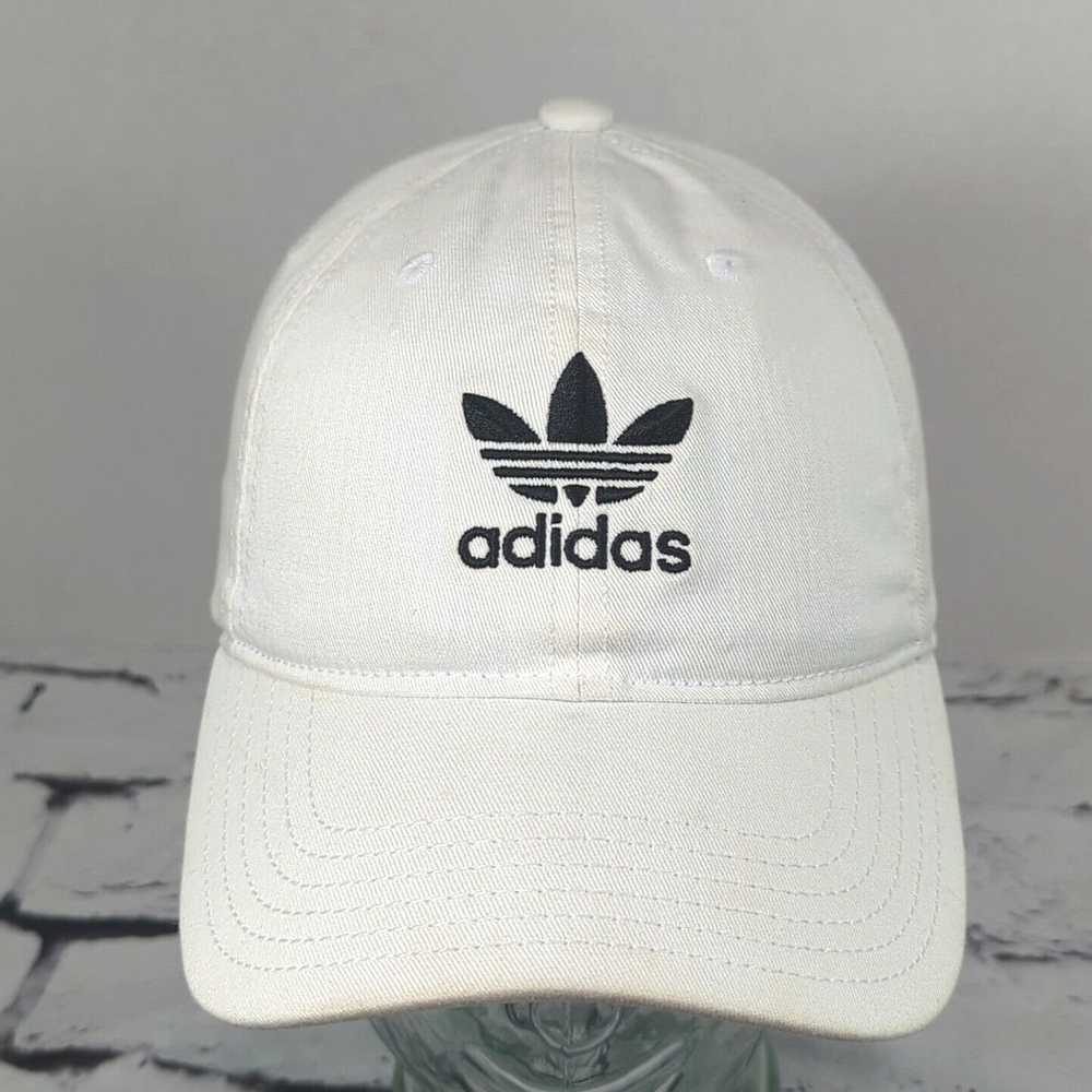 Adidas Adidas White Hat Adjustable Ball Cap Flaw - image 1