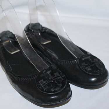 Tory Burch Black Patent Leather Reva Ballet Flats… - image 1