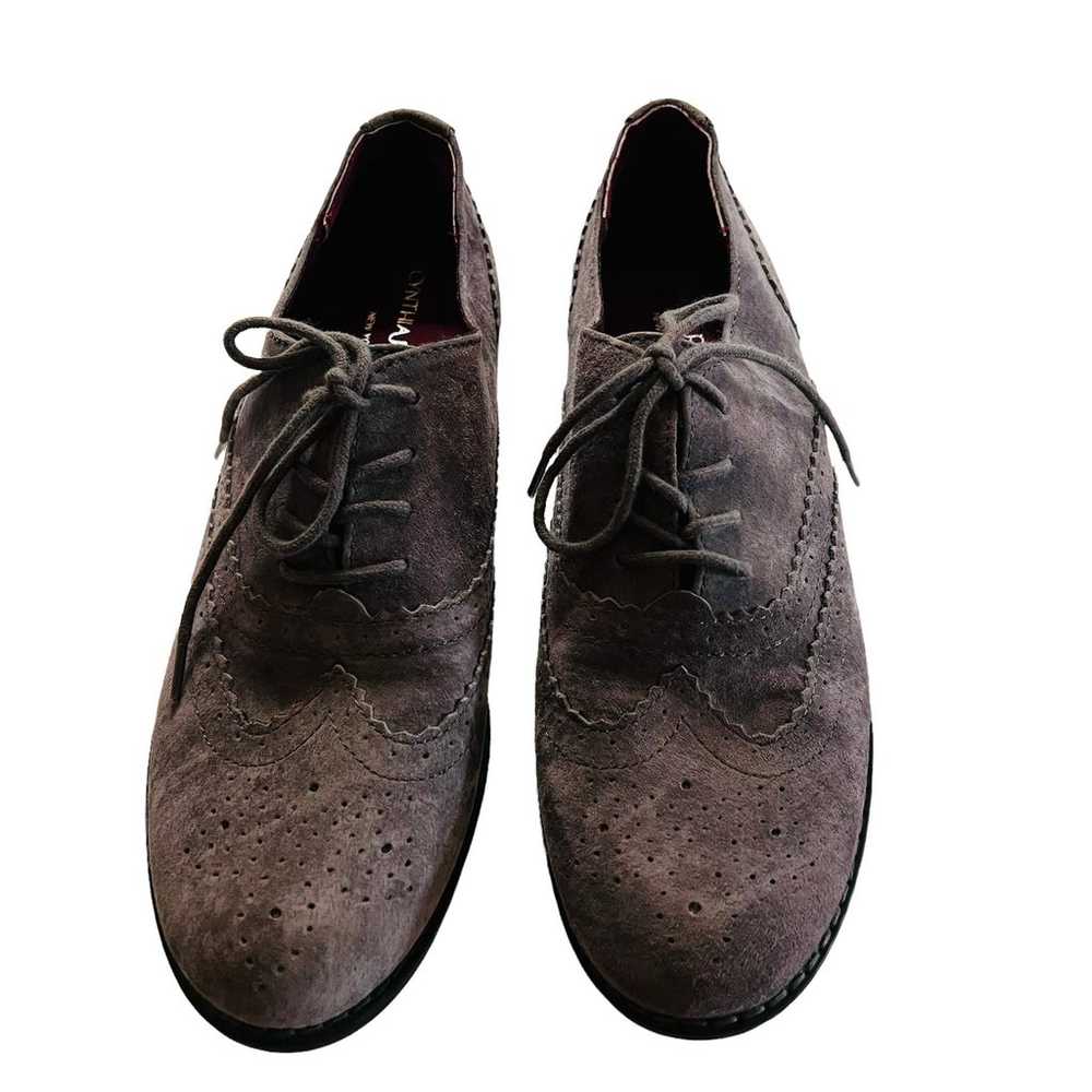 Cynthia Rowley Sian Gray Suede Oxford Lace Up Sho… - image 3