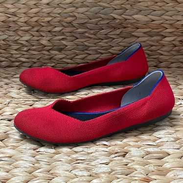 Rothys Red Round Toe Flats