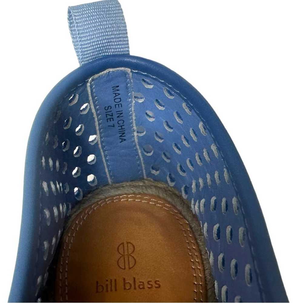 Bill Blass Sutton Perforated Blue Espadrille Flat… - image 9