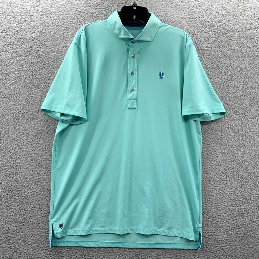 Vintage GREYSON Polo Shirt Mens Large Blue - image 1