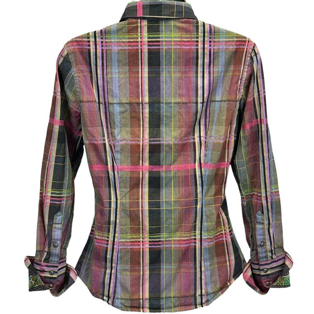 Robert Graham Robert Graham Plaid Womens Button F… - image 2