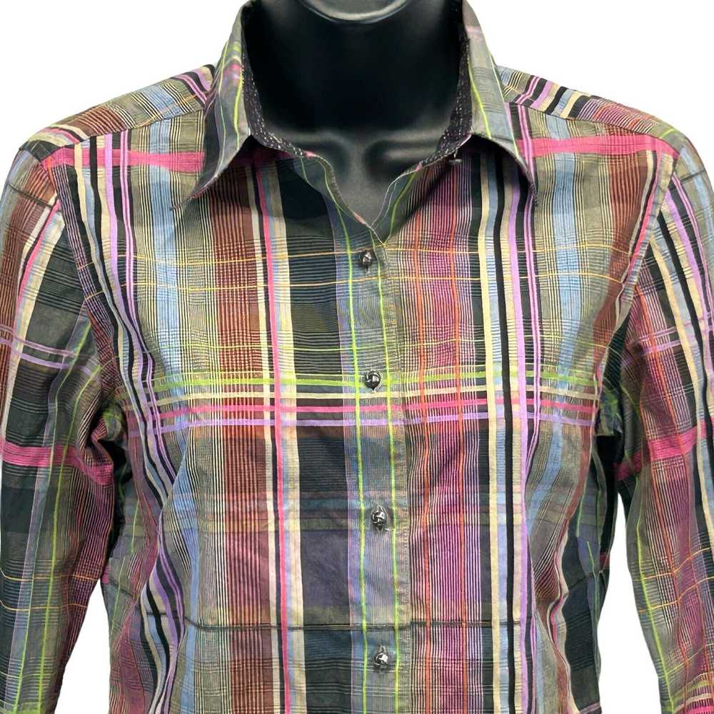 Robert Graham Robert Graham Plaid Womens Button F… - image 5