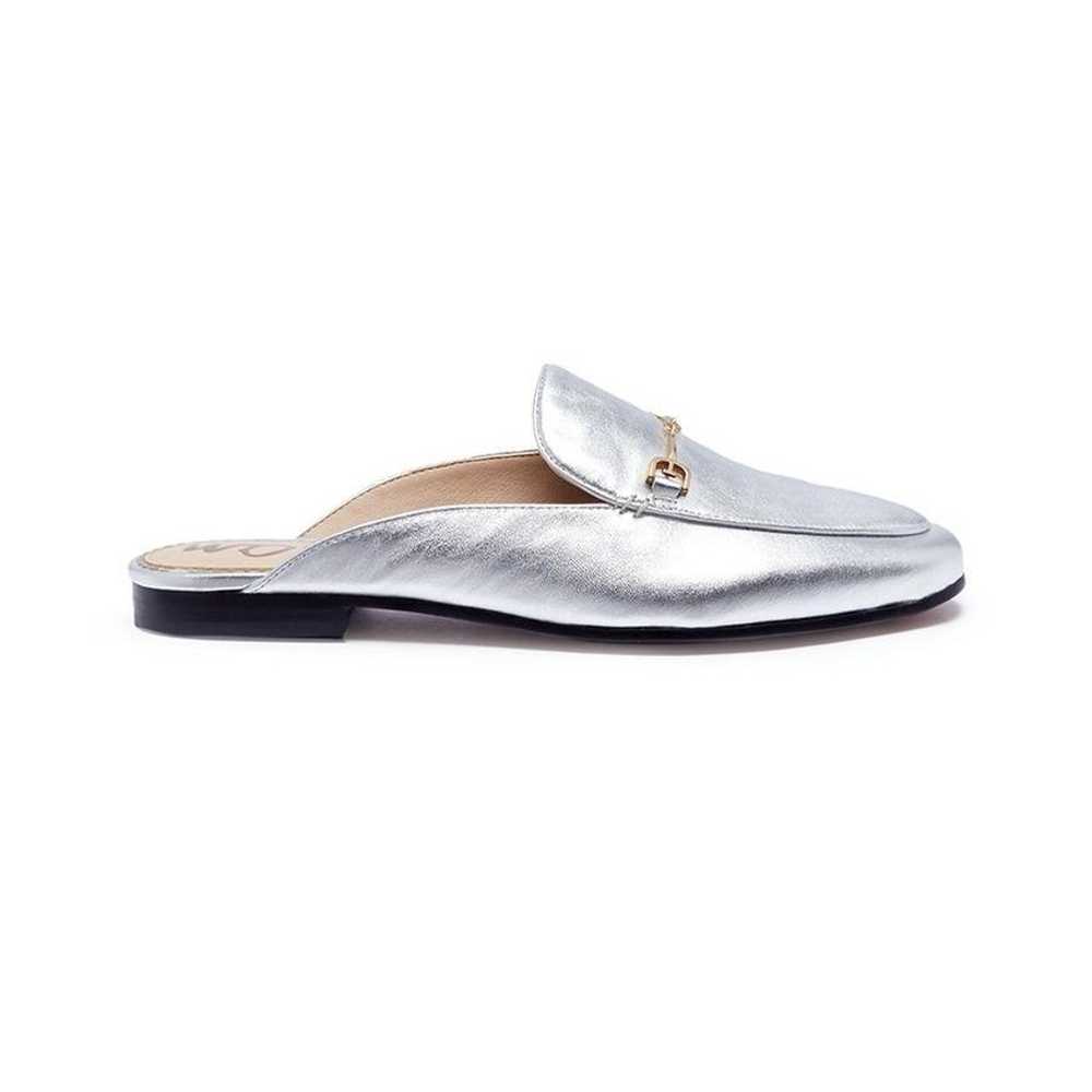 Sam Edelman leather flat mule soft silver size 7 … - image 2