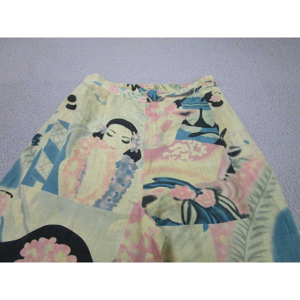 Vintage Citron Pants Womens M Japanese Art Linen … - image 3