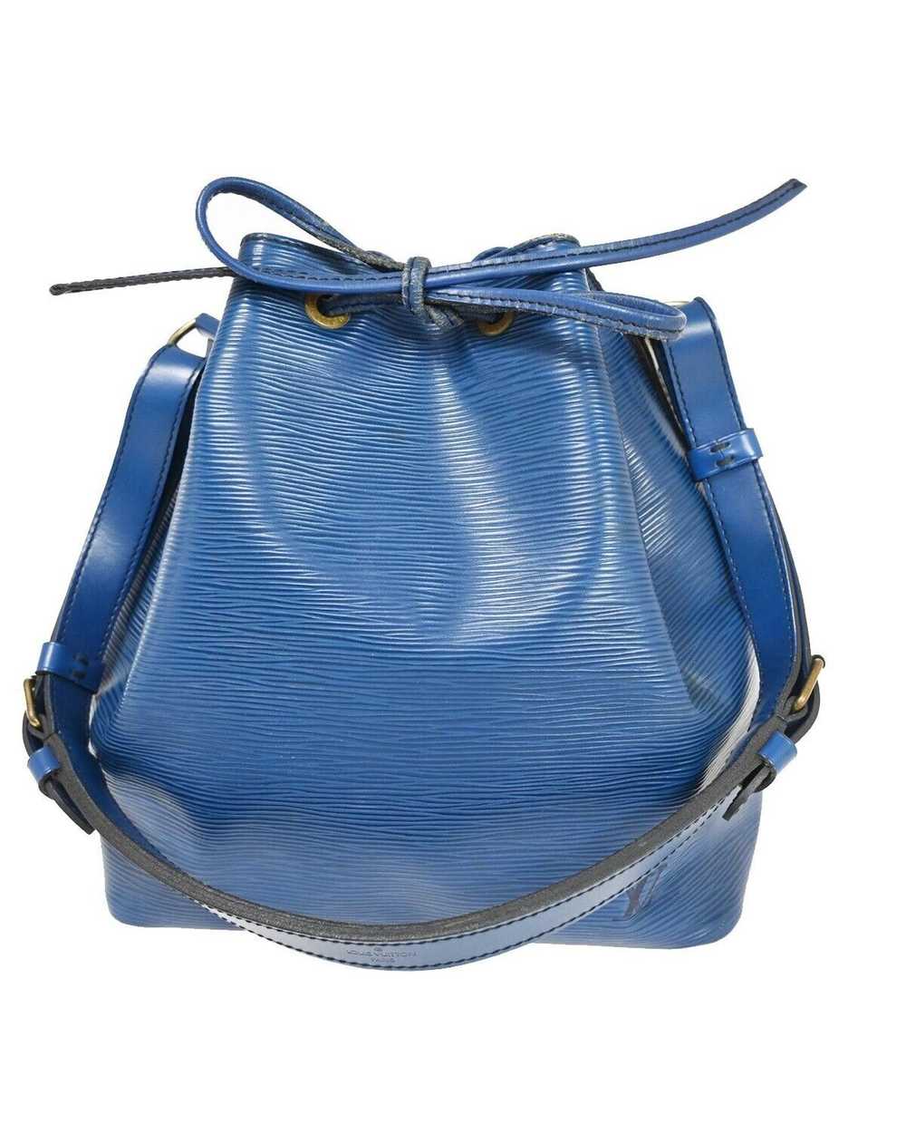 Louis Vuitton Blue Epi Leather Shoulder Bag with … - image 1