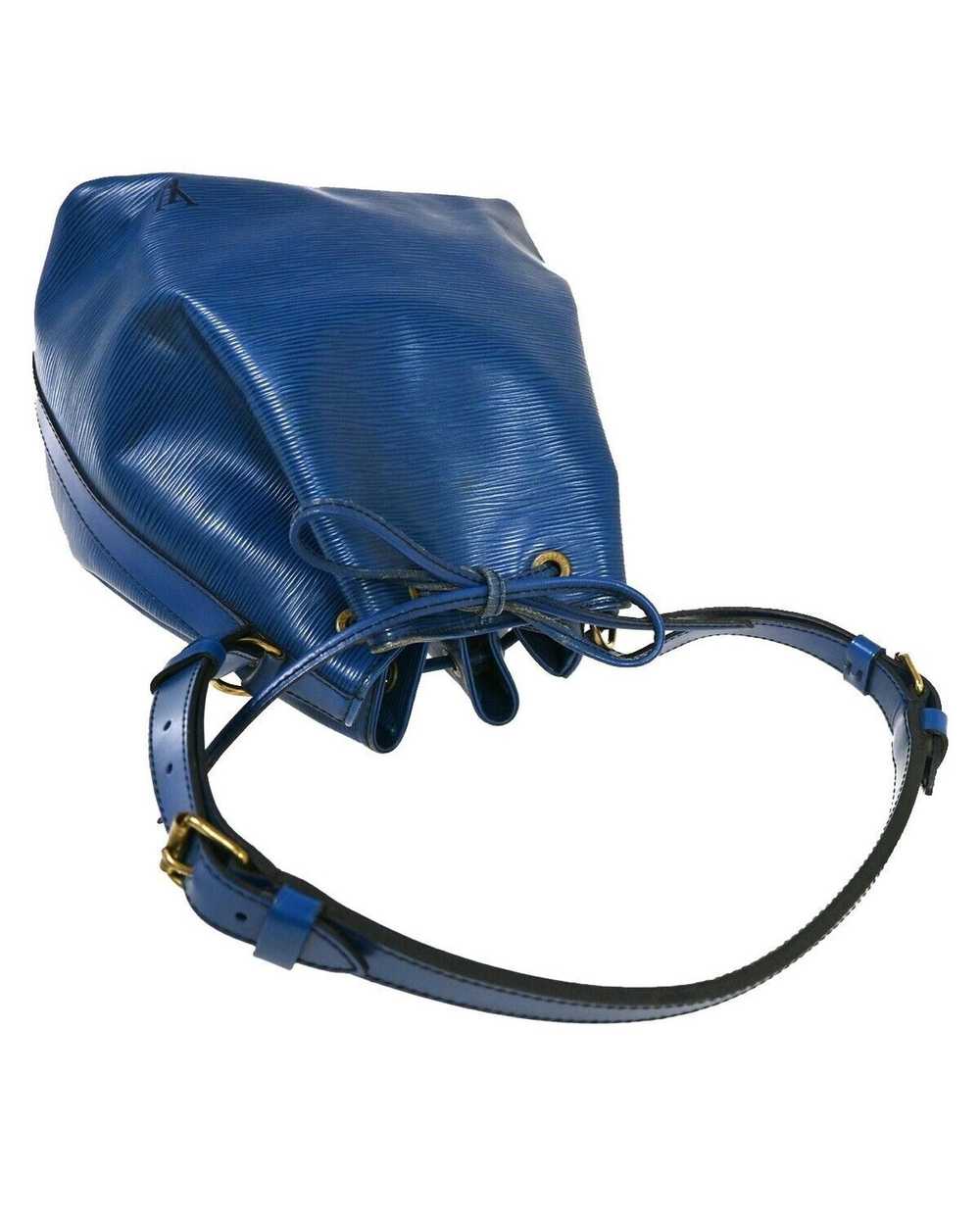 Louis Vuitton Blue Epi Leather Shoulder Bag with … - image 4