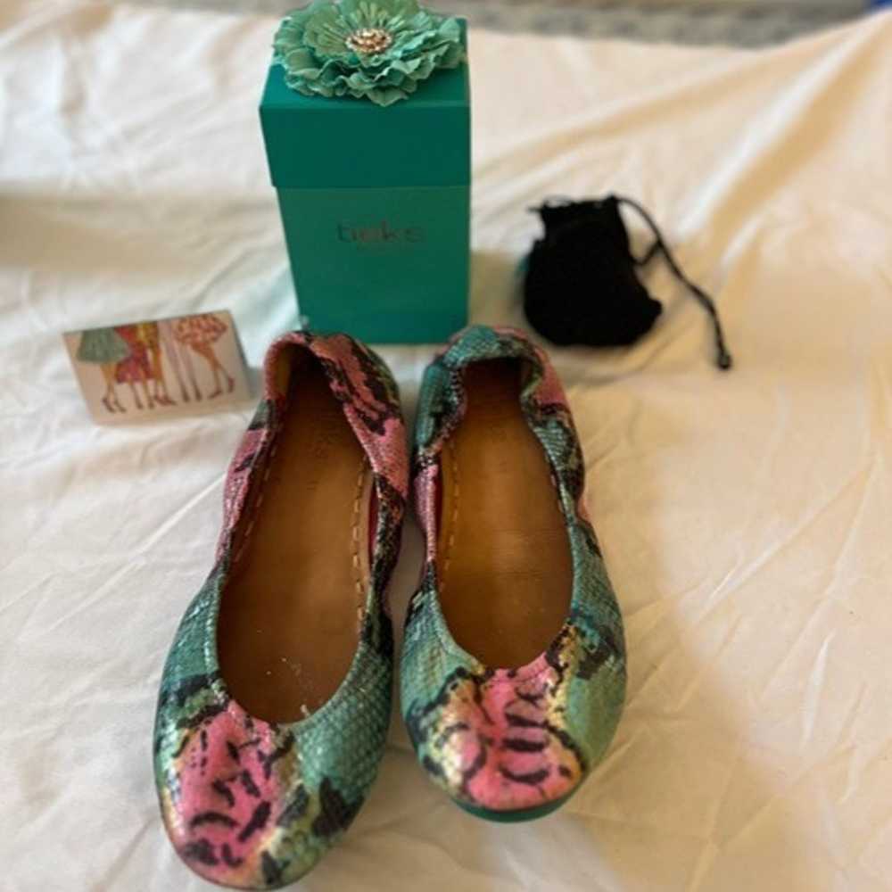 Tieks Electric Snake Flats Sz 11 with Box, Flower… - image 3