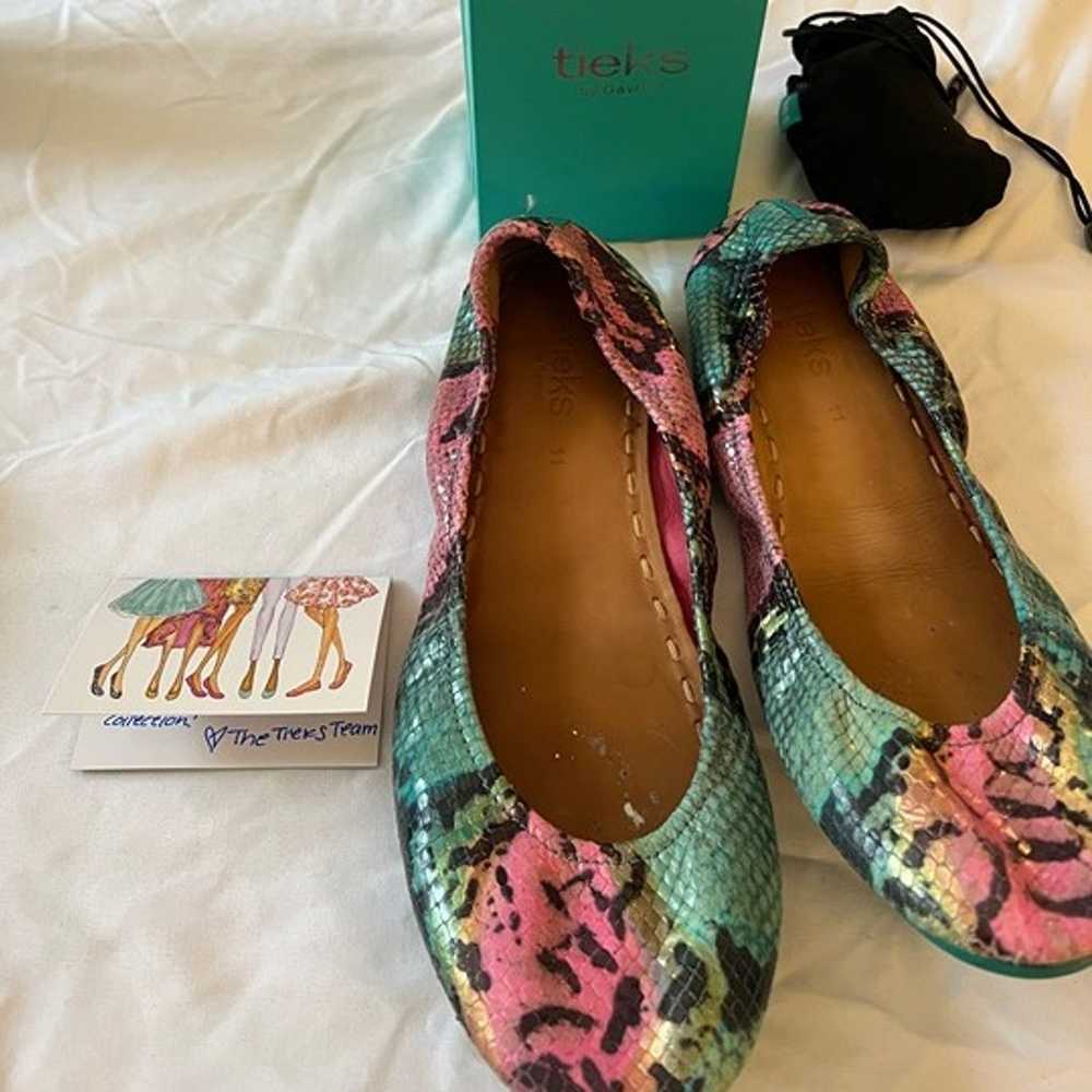 Tieks Electric Snake Flats Sz 11 with Box, Flower… - image 6