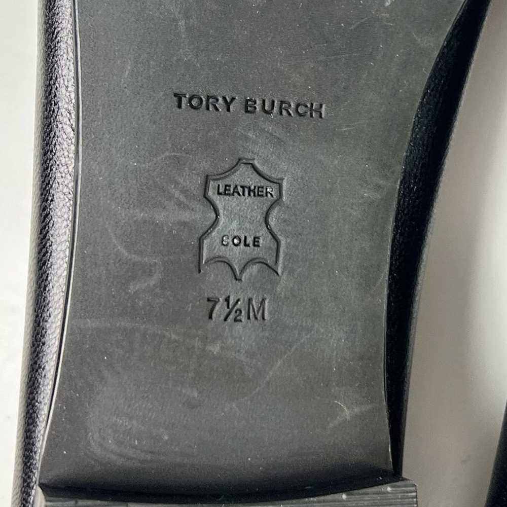 Tory Burch Black Leather Cap Toe Double T Logo Bo… - image 10