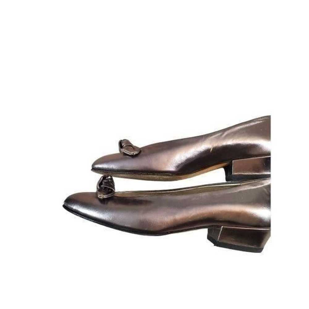 VIntage Joan Helpern Women's Metallic Leather Bow… - image 9
