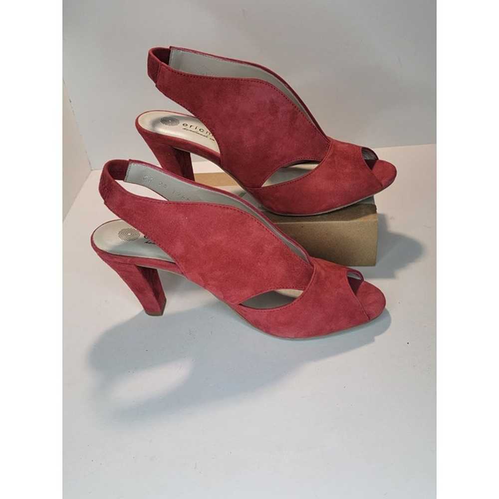 Eric Michael Heels Red Women 38 Leather Upper Ope… - image 1