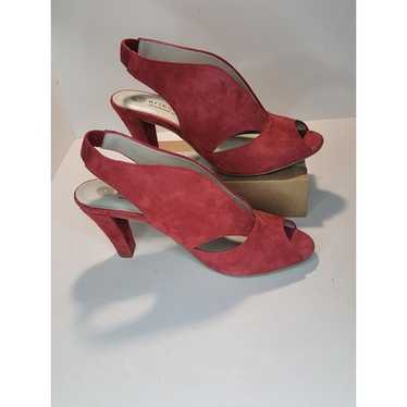 Eric Michael Heels Red Women 38 Leather Upper Ope… - image 1