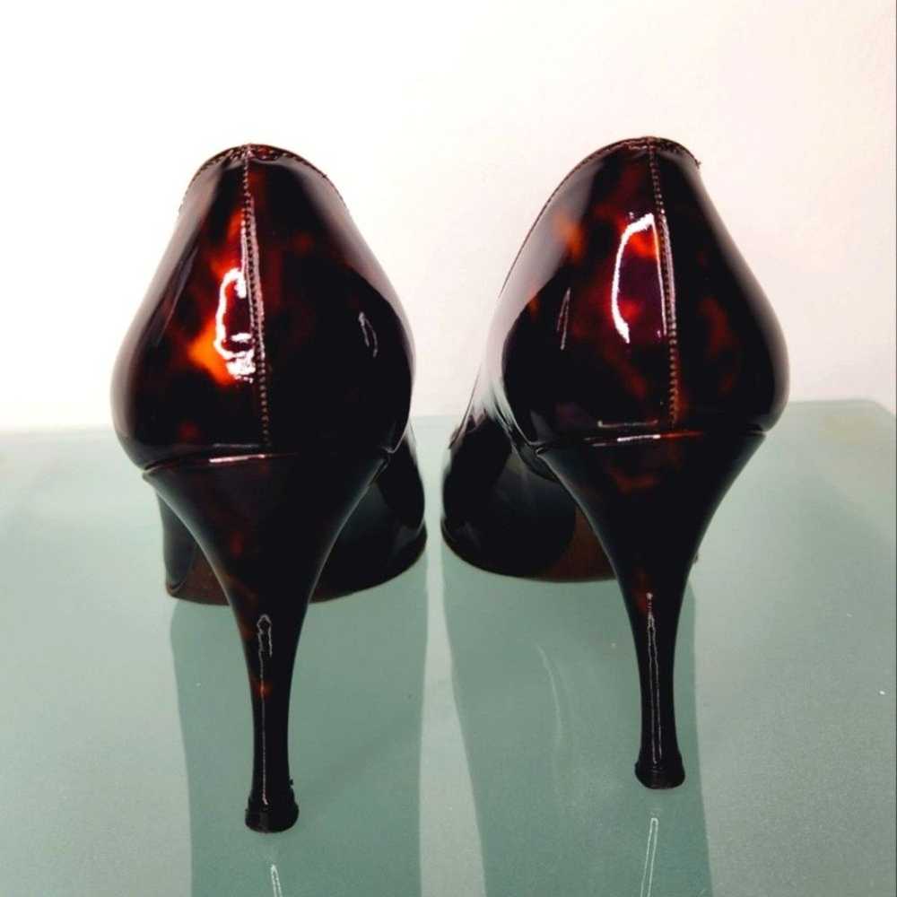 Stuart Weitzman peep toe 3.5" heels Size 6.5 Tort… - image 4