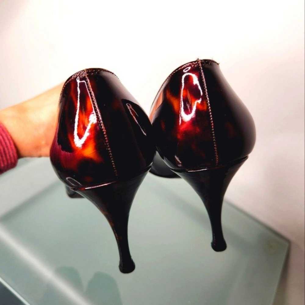 Stuart Weitzman peep toe 3.5" heels Size 6.5 Tort… - image 8