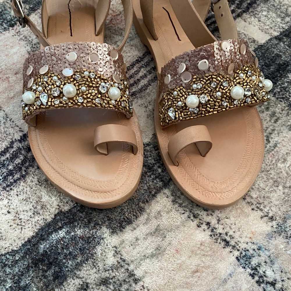 NWOB Free People Leather and Sequin Sandals - 39 - image 2