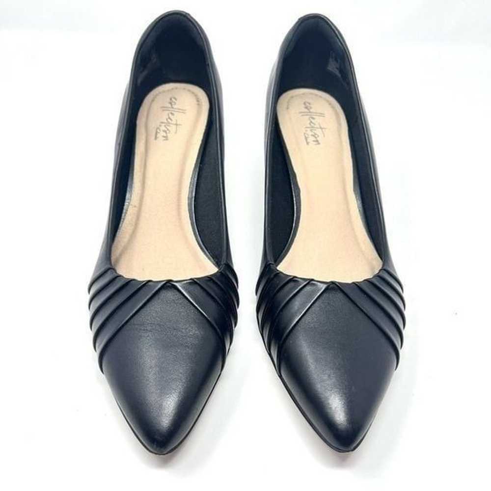 Clarks Linvale Crown Black Leather Pointed Toe Ki… - image 2