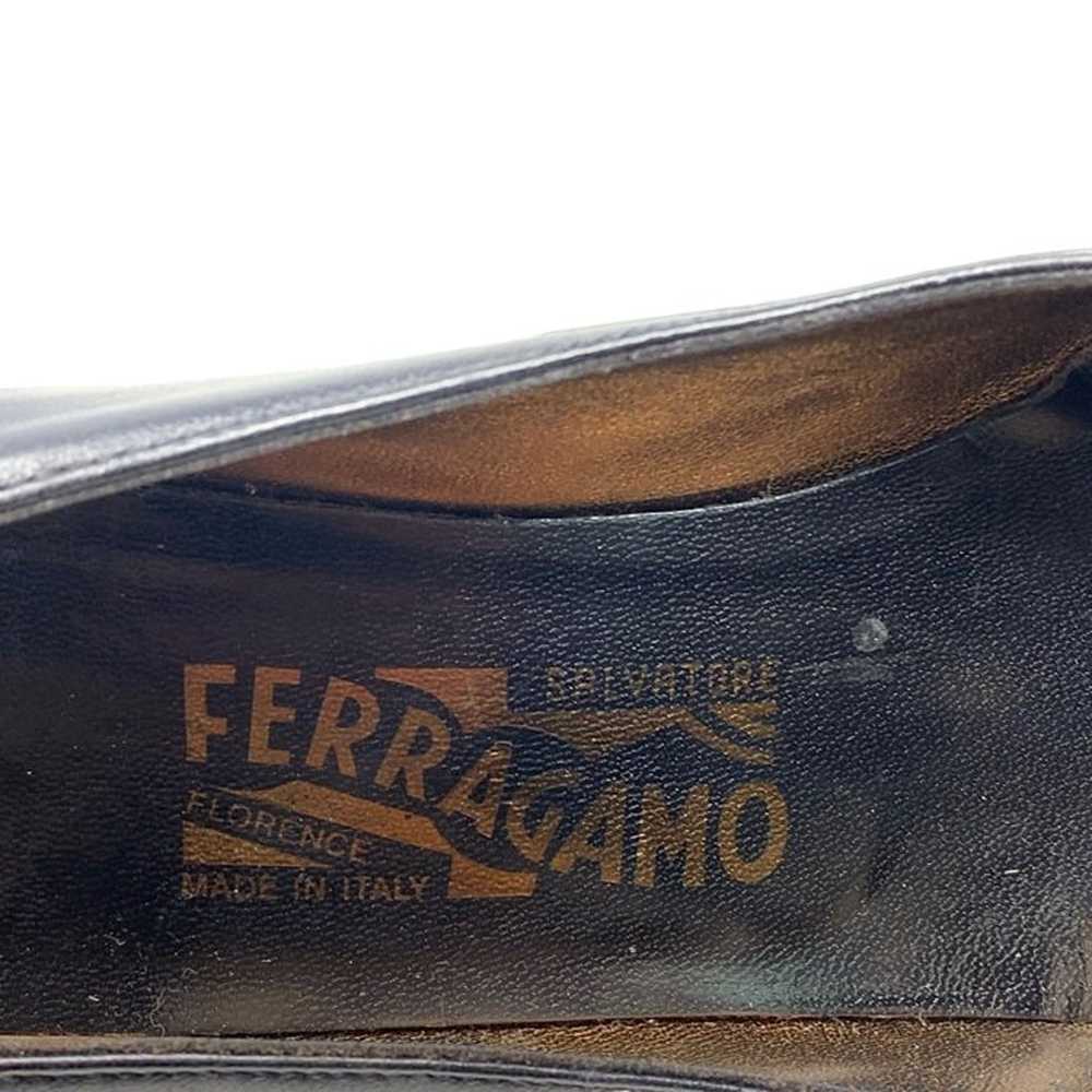 Salvatore Ferragamo Black Leather Patent Leather … - image 3