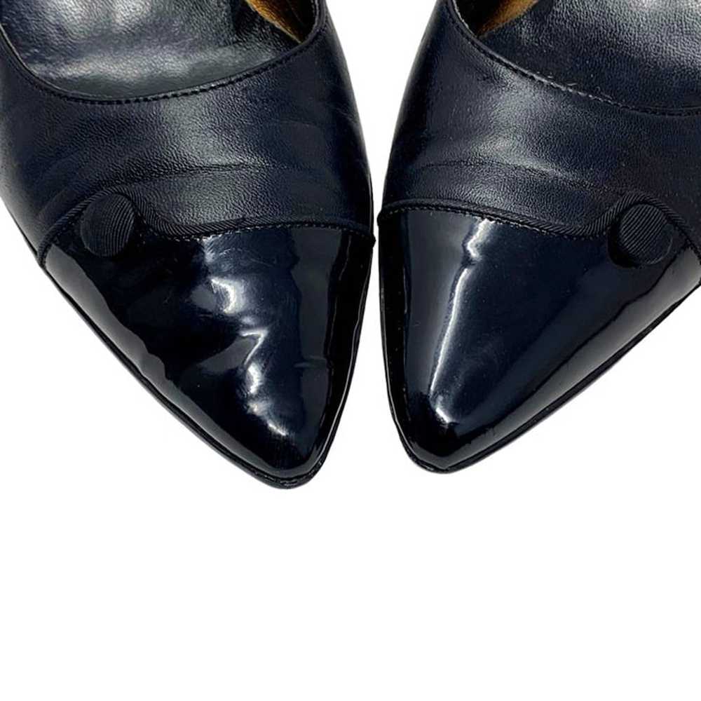 Salvatore Ferragamo Black Leather Patent Leather … - image 7