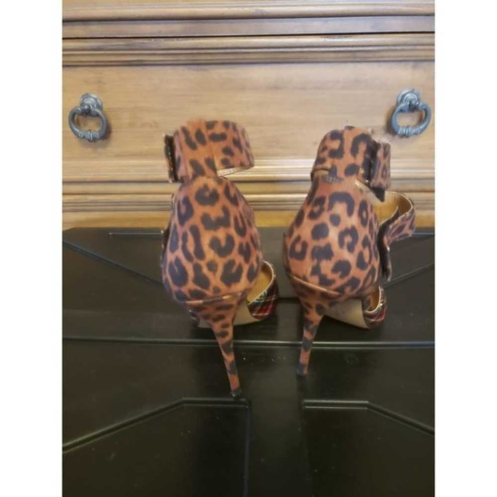 New Jessica Simpson Plaid leopard heels unique lo… - image 5