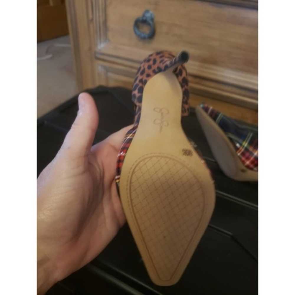 New Jessica Simpson Plaid leopard heels unique lo… - image 7