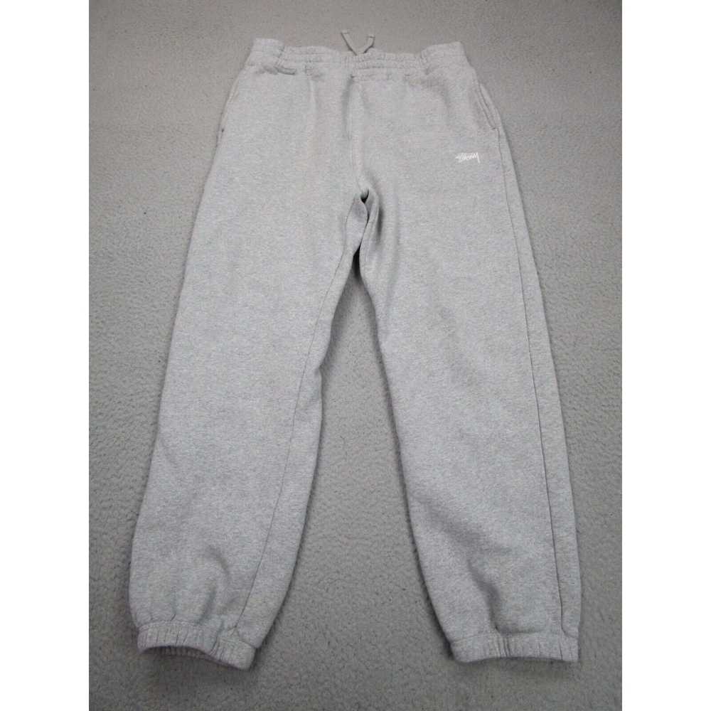 Vintage Stussy Sweatpants Mens XL Gray Embroidere… - image 1